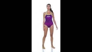 Slix Australia Women's Superstar Purple Straight One Piece Swimsuit | SwimOutlet.com