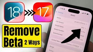 How to Remove iOS 18 Developer Beta 3 from iPhone (2 Methods) - Downgrade iOS 18 Beta to iOS 17