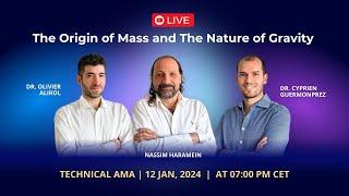 The Origin of Mass and Nature of Gravity - Live Technical "Ask me Anything"