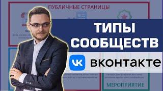 Какой тип сообщества ВКонтакте выбрать? Зачем группа в ВК