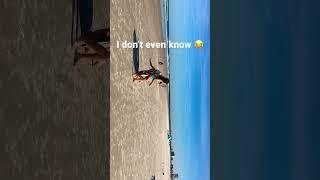 Getting embarrassed at the beach ️