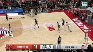 John Mobley Jr. 19 Points in the First Half vs. Campbell | Ohio State Basketball