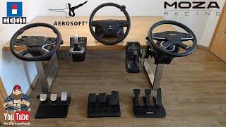 HORI vs AEROSOFT vs Moza *Mein Fazit unter den 3 Lkw Simulator Lenkrädern*