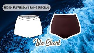 DIY No Front Seam Shorts Sewing Pattern + Tutorial | Minimalist Swimwear Bottoms by Sixte Designs