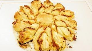 Pizza Blume aus Blätterteig - Pizzablume