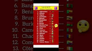 List of all 57 Islamic Countries Part 1 #islam #states #shorts