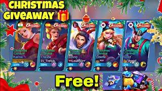 CHRISTMAS SPACIAL GIVEAWAY  Full christmas skin team gameplay  | GamesAddict | #mobilelegends