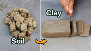 Clay making | How to make pottery clay from dirt | chikni mitti kaise banti hai | Childhood Hobbies