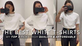 MY TOP 3 BEST WHITE T-SHIRTS | HIGH QUALITY & AFFORDABLE | Styled. by Sansha