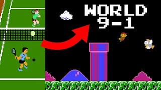 Access Glitch Worlds in Super Mario Bros. via NES Tennis