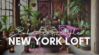 New York Loft Meets Boho Decor: Interior Design Fusion