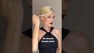 50 second French twist tutorial using a straightener