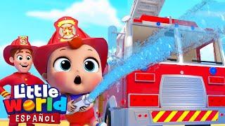 En el camión de bomberos | Canciones para los más pequeños | Little World en Español