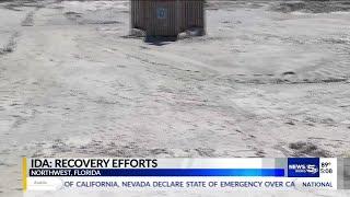 Crews clean up Pensacola Beach after Ida