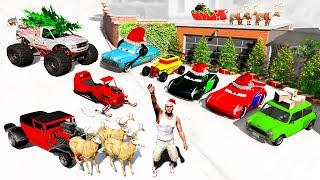 Collecting SECRET CHRISTMAS CARS in GTA 5!