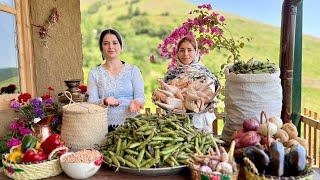 Village Life: Harvesting Broad Beans and Cooking Chicken Biryani and Beans Pilaf