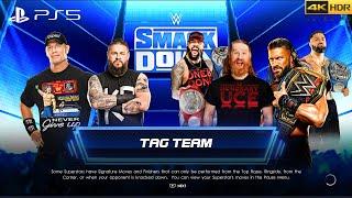 WWE 2K22 (PS5) - JOHN CENA & KEVIN OWENS vs ROMAN REIGNS & SAMI ZAYN | SMACKDOWN, DEC. 30, 2022 [4K]