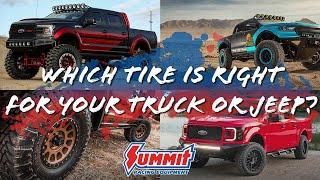 How to Choose the Right Tire Type for Your Off-Road or All-Terrain Truck, SUV, or Jeep