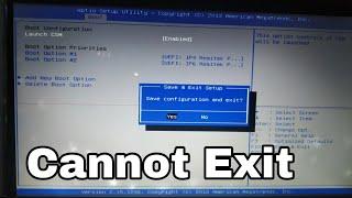 Aptio Setup Utility - Cannot Exit Asus 2021