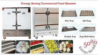 Commercial Vegetables Steamer 24 Trays | Rice, Idli, Dhokla, Vegetables Steamer | Vegetables Steamer