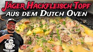 Jäger Hackfleisch Partytopf aus dem Dutch Oven