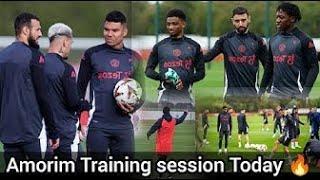 INSIDE TRAINING | Ruben Amorim, Ugarte, Casemiro, Bruno training today Manchester United training