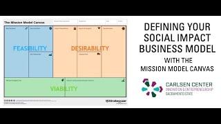 Defining Your Social Impact Business Model with the Mission Model Canvas