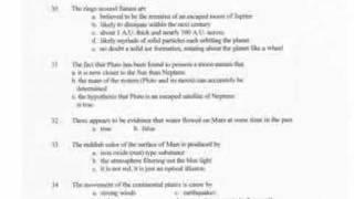 Astronomy Test #2: Planets of the Solar System