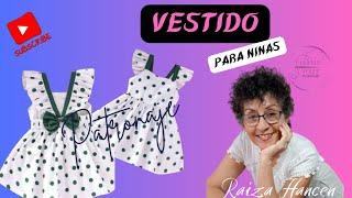 COMO HACER VESTIDO DE NIÑA CON OLAN. PATRONAJE.