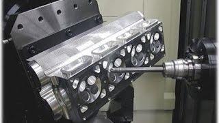 Machining complete engine block with CNC technology - Mixed channel