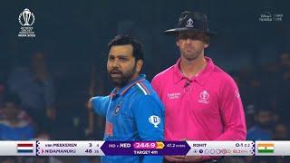 Rohit Sharma Bowling Today Against Netherlands Video | Rohit Sharma Bowling Today Highlights