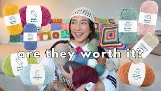 new ⭑summer yarns⭑ haul | yarn review & swatch test