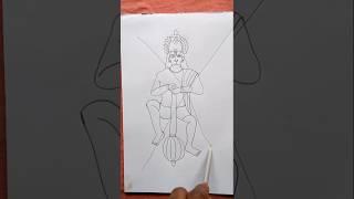 Hanuman Drawing Sketch  #drawing #hanumansketch #shorts