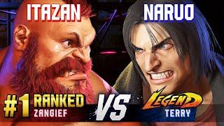 SF6 ▰ ITAZAN (#1 Ranked Zangief) vs NARUO (Terry) ▰ High Level Gameplay