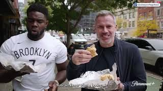 The Kid Mero guides Jamie Carragher & Micah Richards through first Bodega Experience in Brooklyn