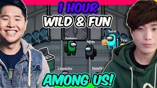 *1 HOUR* OF SYKKUNO & DISGUISED TOAST INSANELY FUN AMONG US GAMES!