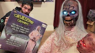 Spirit Halloween - Gruesome Granny Unboxing/Setup | Halloween Animatronic