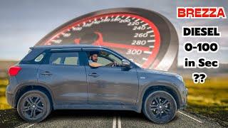 Brezza diesel 0-100 speed test | brezza diesel pikup | maruti