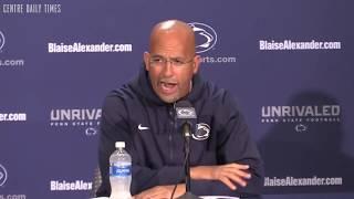 Watch James Franklin's emotional response to a racist fan letter his player received this week