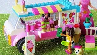 Toy ice cream truck Lego Friends Elsa Anna have chocolate strawberry Ice Cream playset