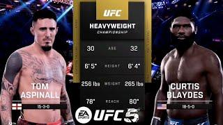 Tom ASPINALL vs Curtis BLAYDES (Title fight UFC)| UFC 5 Gameplay #ufc5 #ufc