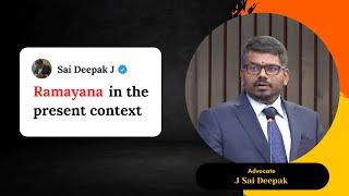 J Sai Deepak speech on Ramayana and downfall of the European civilization