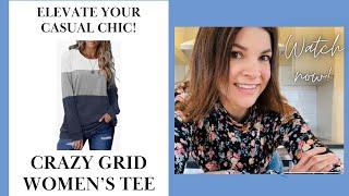Stylish Comfort: CRAZY GRID Women's Long/Short Sleeve T-Shirt Review