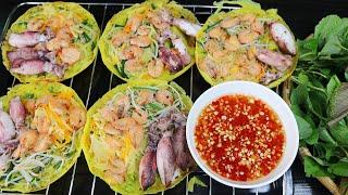 BÁNH XÈO MỰC rất dễ làm, giòn ngon và hấp dẫn