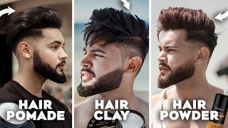 Difference Between Hair Pomade,  Powder, Mousse, Hold spray, Finish Spray | HAIRSTYLING