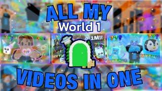All My World One Videos in ONE! - Unboxing Simulator - 100% Index Challenge