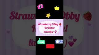 Playing “Strawberry Obby ” in Roblox! #roblox #gameplay #shorts #girlgaming #iamholly:)