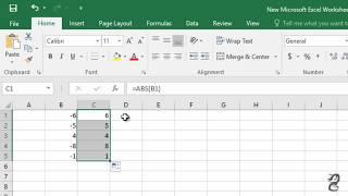 How to obtain the absolute value of a number in Excel