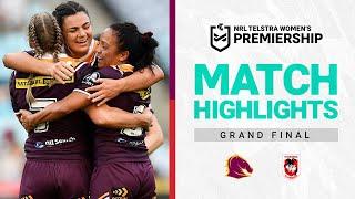 Broncos v Dragons | Match Highlights | Telstra Women's Premiership, Grand Final, 2019 | NRLW