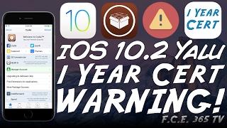 iOS 10.2 Yalu Jailbreak 1 Year Certificate & Warning!